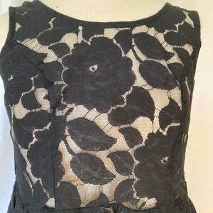 Monteau LA black lace sleeveless "femininista" dress